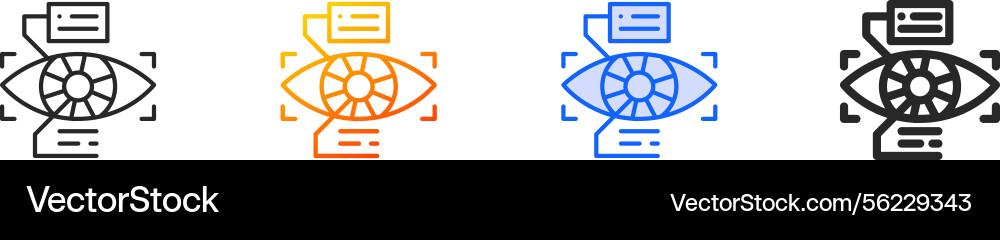 Scan iconthin linear gradient blue stroke Scan iconthin linear gradient blue stroke vector image