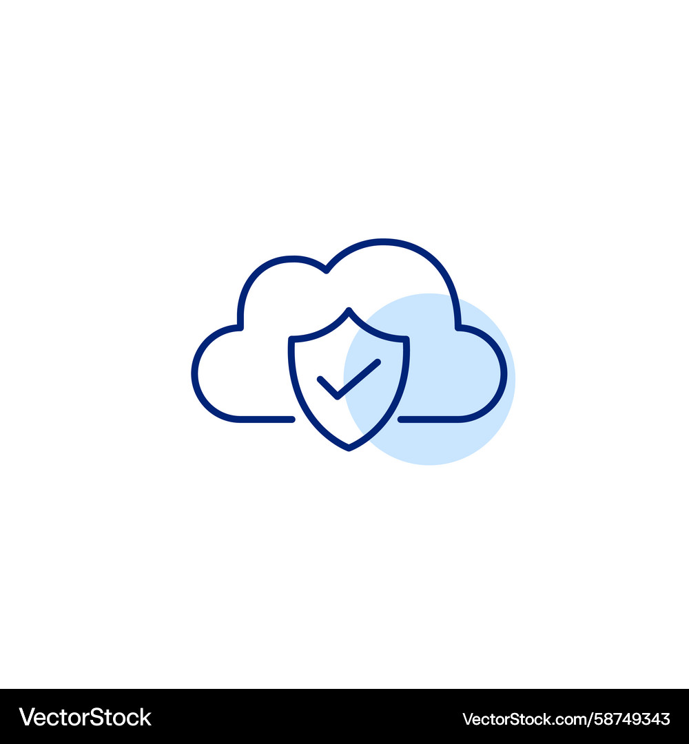 Secure Cloud Data Access Vector Image