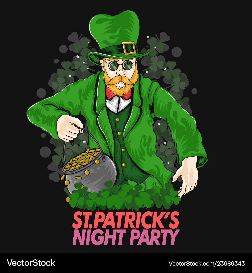 St patricks day green vector image