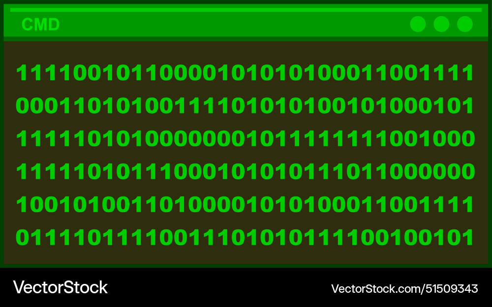 Terminal cmd Binärcode Terminal cmd Binärcode vektorbild