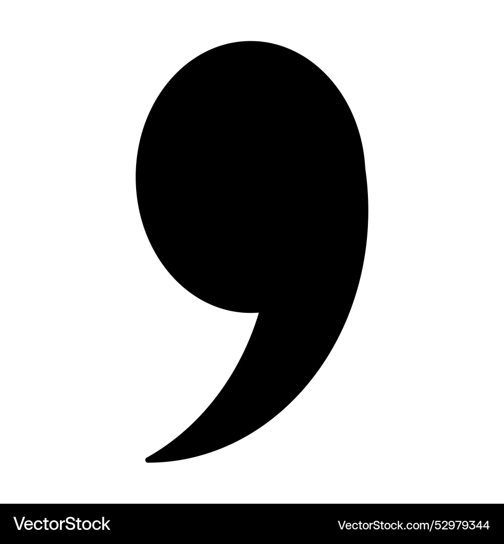 Comma punctuation icon Royalty Free Vector Image