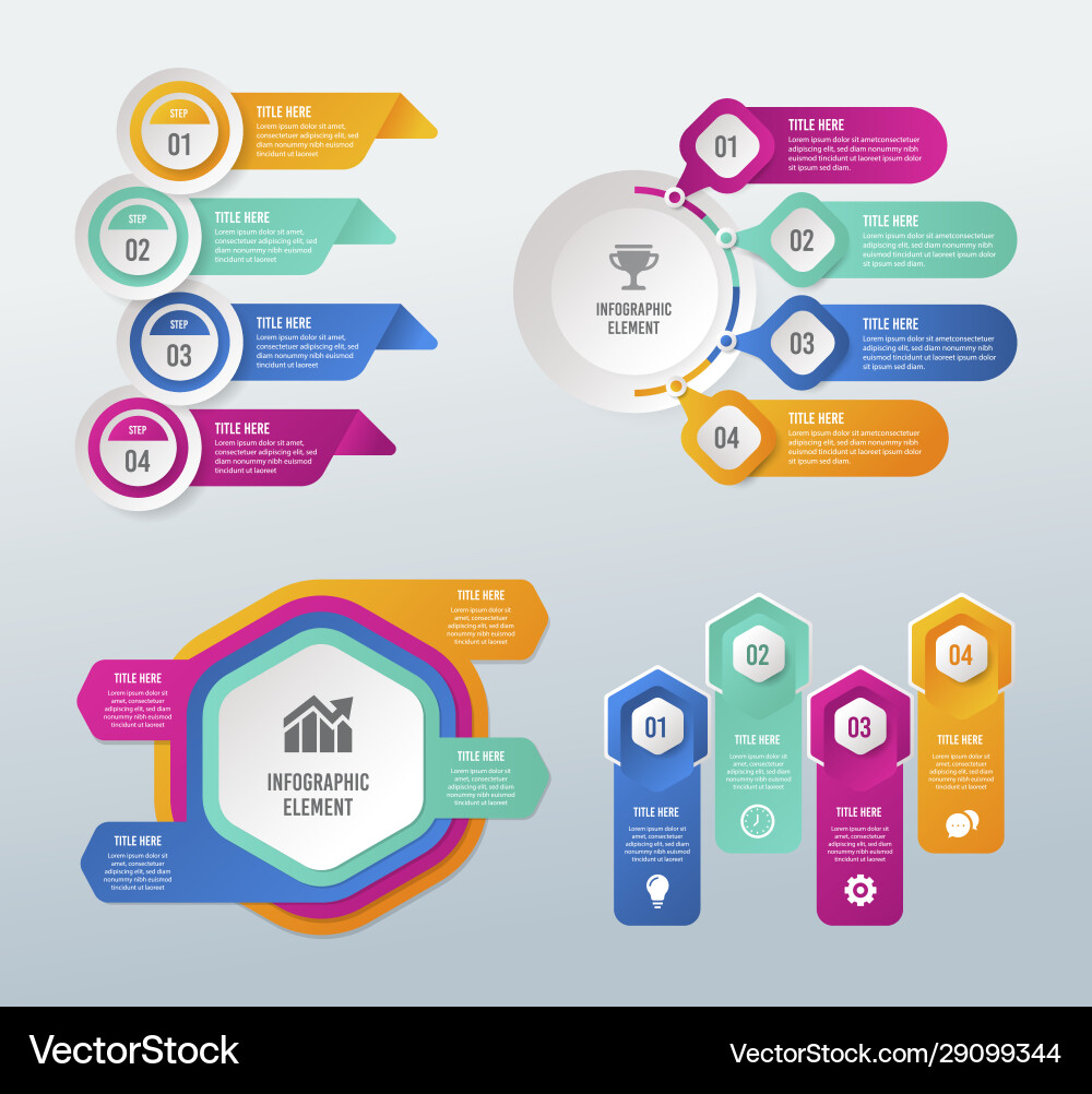 Digital Business Data & Analytics Infographic vector image