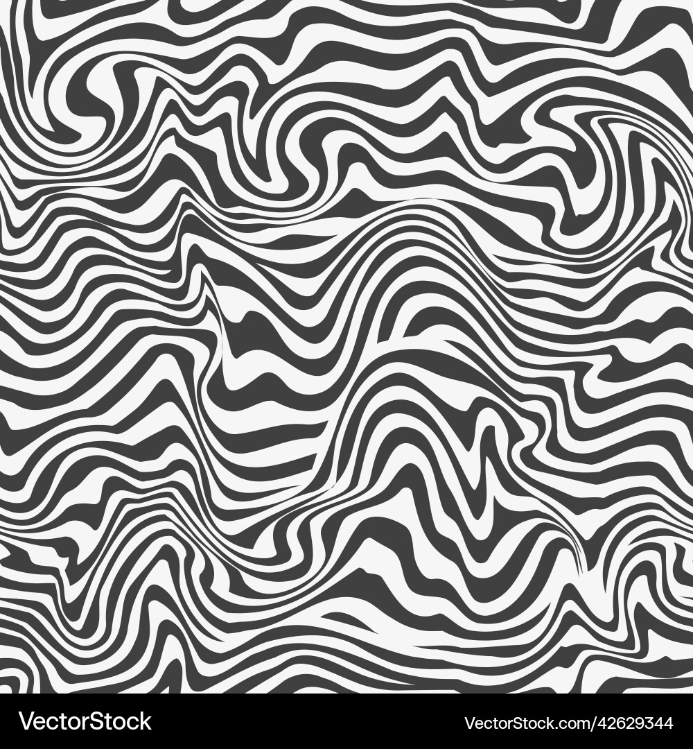 Distorted Monochrome Line Pattern vector image