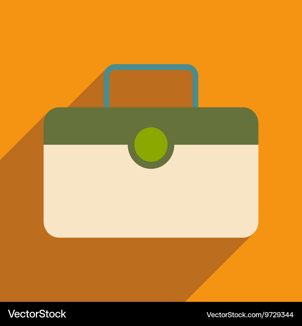 Flat with shadow icon and mobile application Vector Image