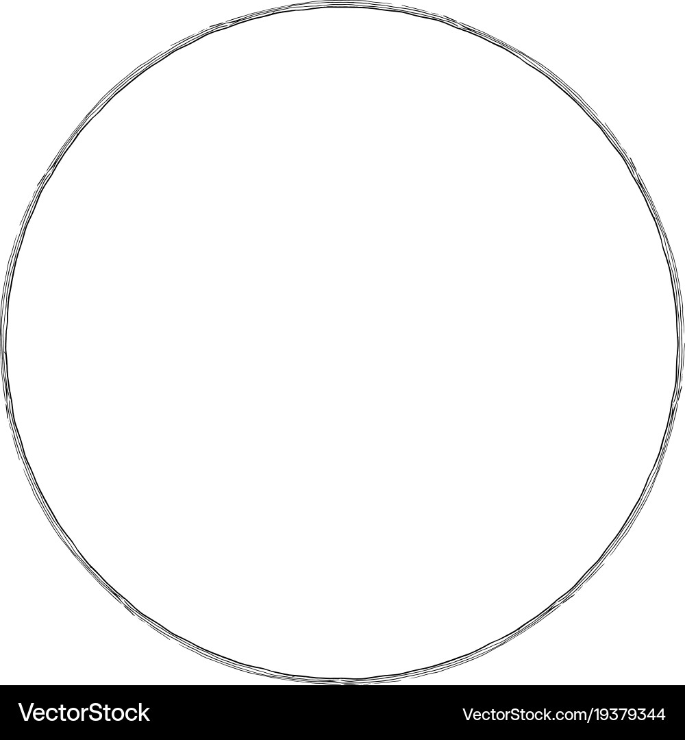 Hand drawn circle Royalty Free Vector Image - VectorStock