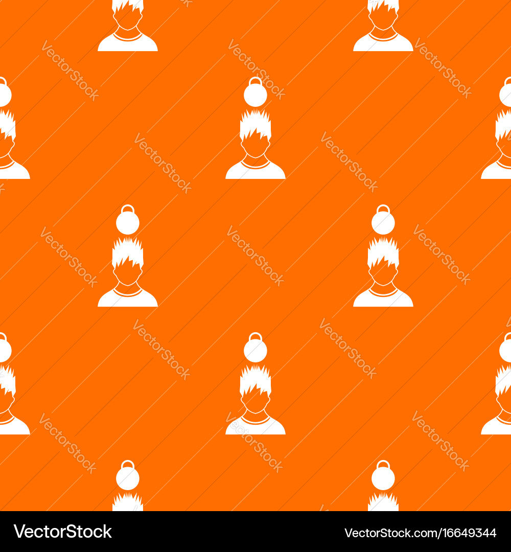 Man with the weight over head pattern seamless Vector Image