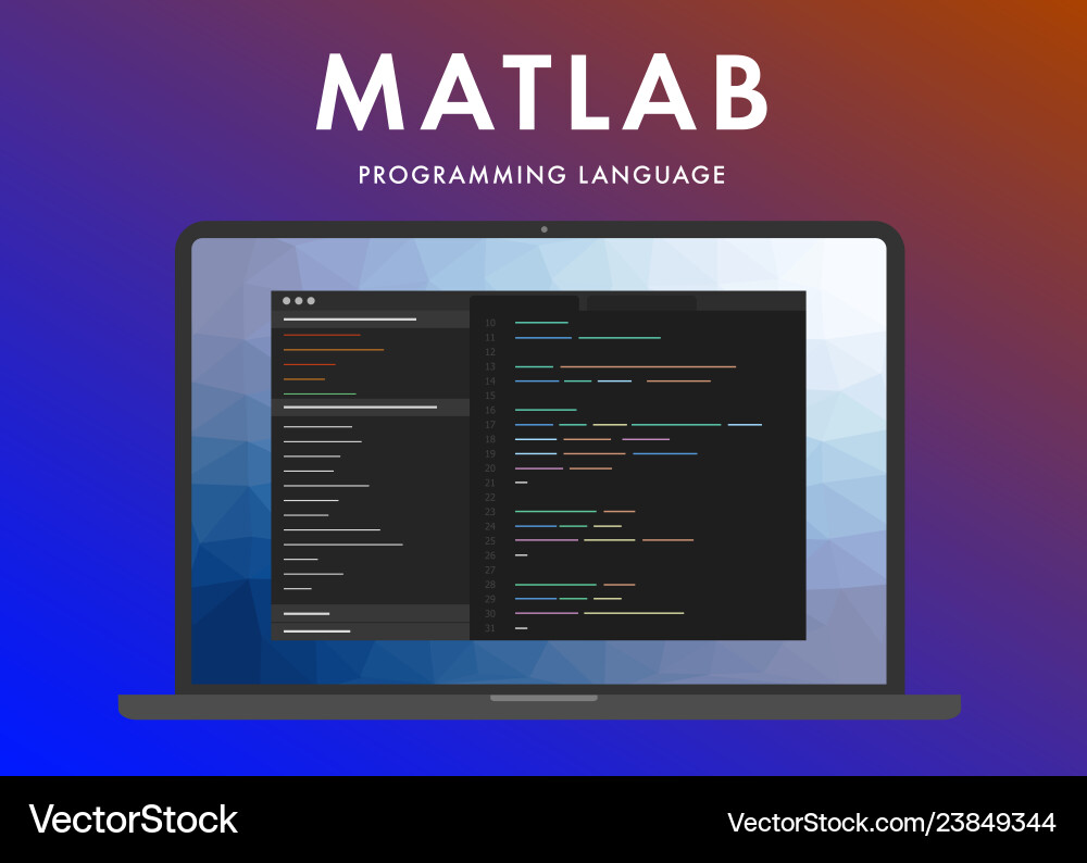 Programmiersprache Matlab vektorbild