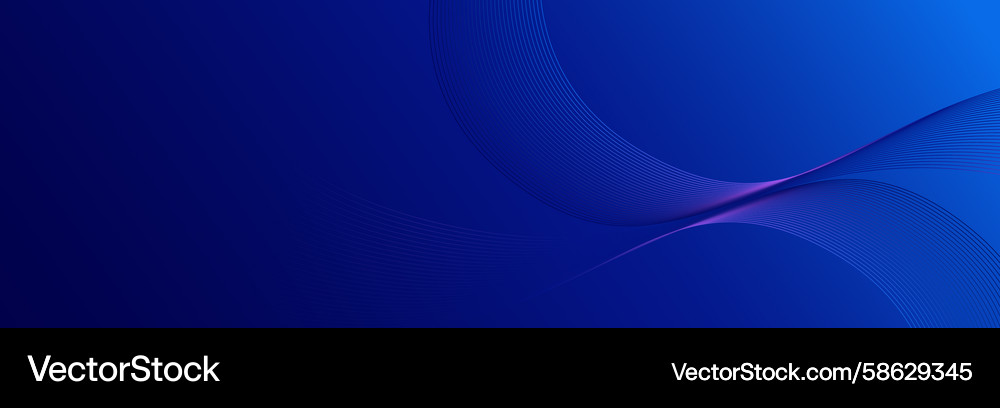 Blue minimal dynamic curved lines and abstract Vector Image