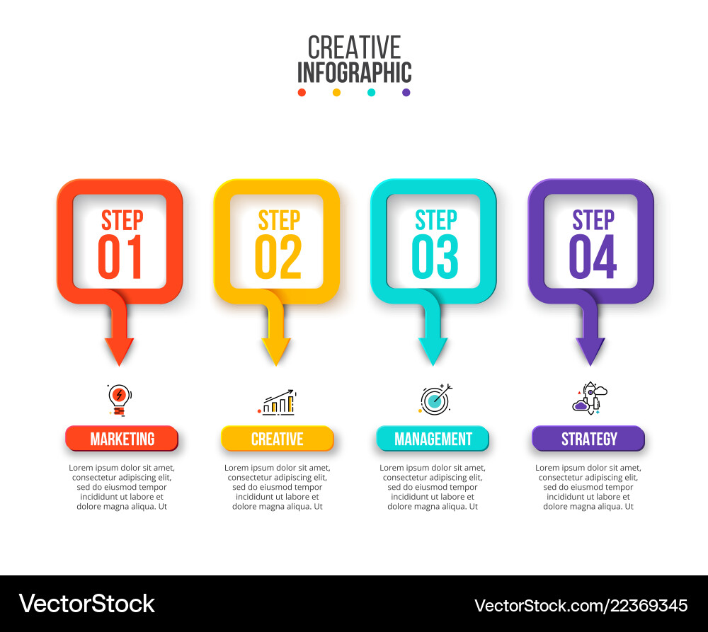 Business data visualization process chart Business data visualization process chart vector image