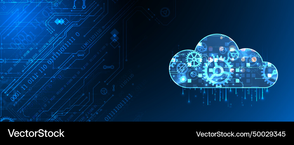 Cloud computing conceptabstract connection Cloud computing conceptabstract connection vector image