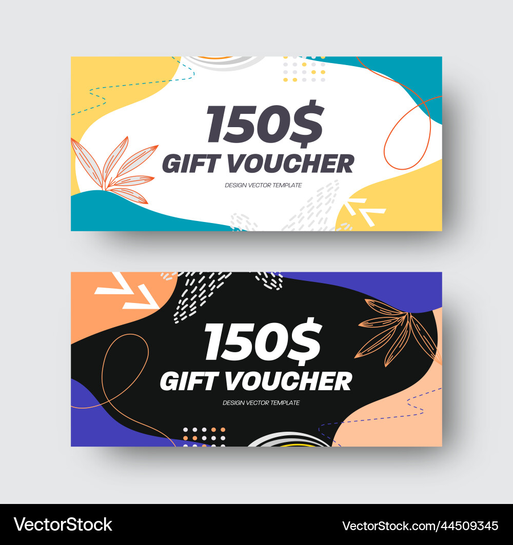 Gift card template with abstract design Gift card template with abstract design Vector Image