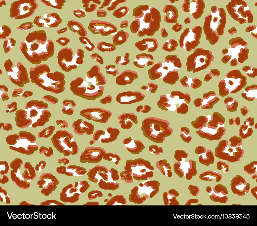 Leopard Print Seamless Pattern vector image