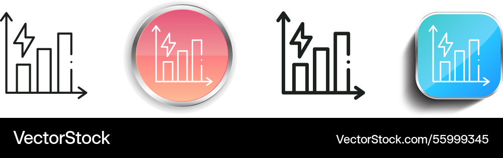 Level icon thin linear regular and button style vector image