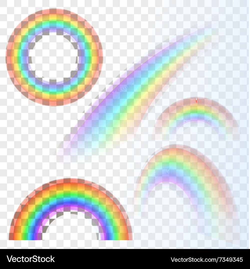 Rainbow Arches Collection Vector Image