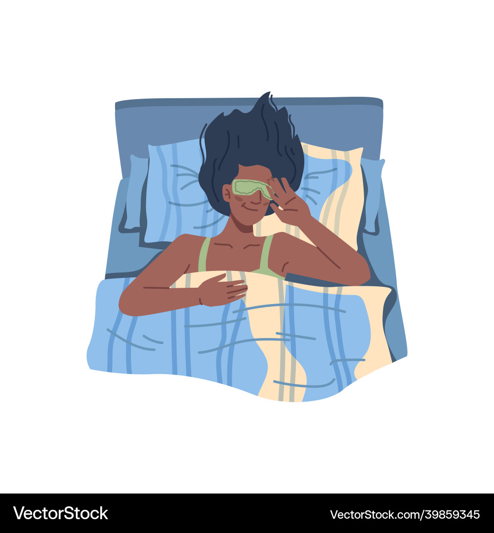 Sleep problem solution using eye mask for relax Sleep problem solution using eye mask for relax vector image