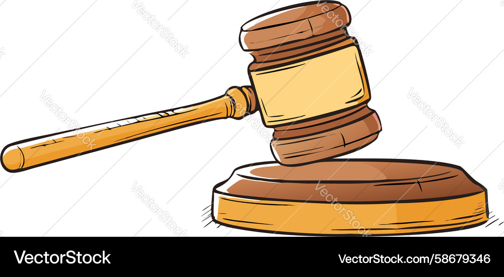 Classic gavel and sound block design generative Vector Image