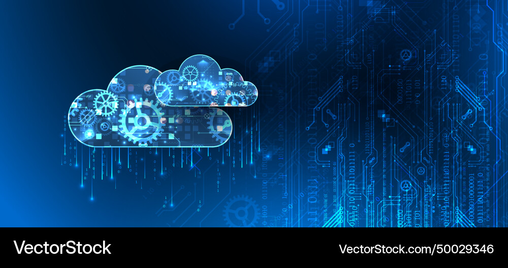 Cloud computing conceptabstract connection Cloud computing conceptabstract connection vector image