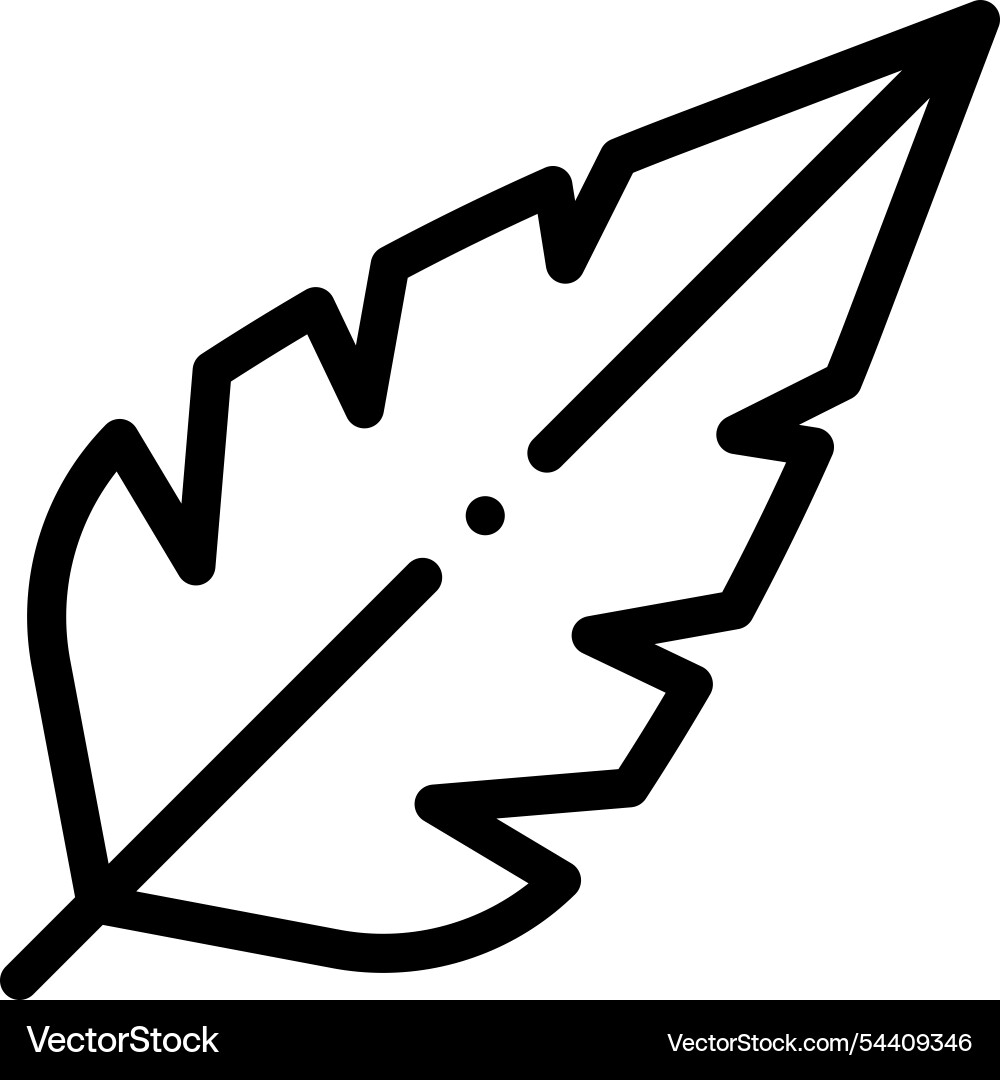 Leaf icon thin linear style design isolated Leaf icon thin linear style design isolated vector image
