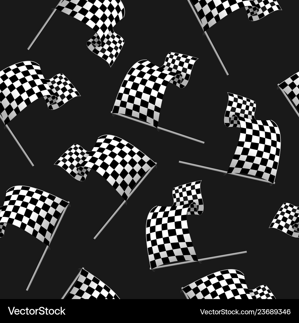 Realistic detailed 3d racing wavy flag seamless Realistic detailed 3d racing wavy flag seamless vector image
