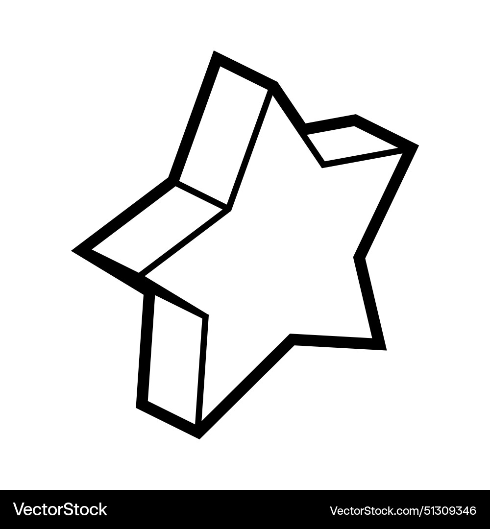 Star icon in isometry image for website app Star icon in isometry image for website app vector image