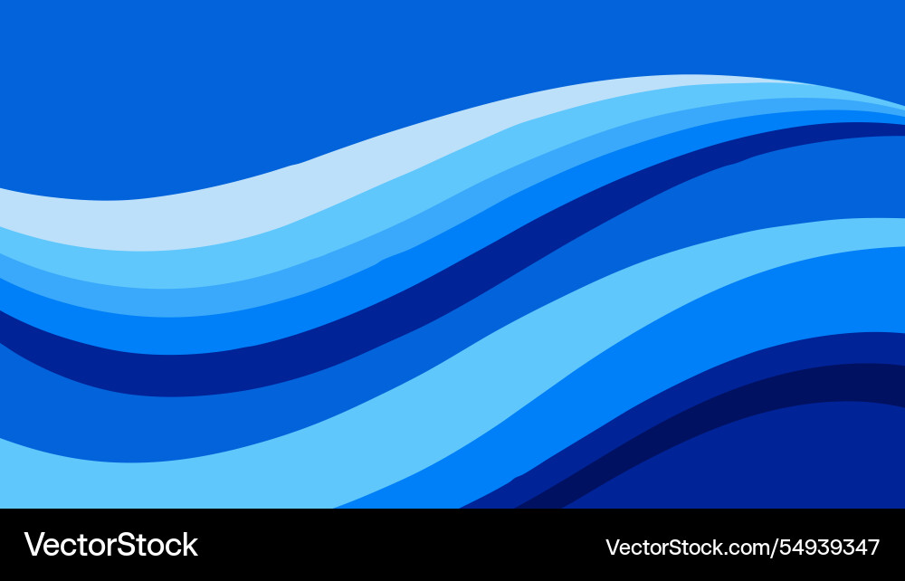 Abstract blue wave background featuring a dynamic Abstract blue wave background featuring a dynamic Vector Image