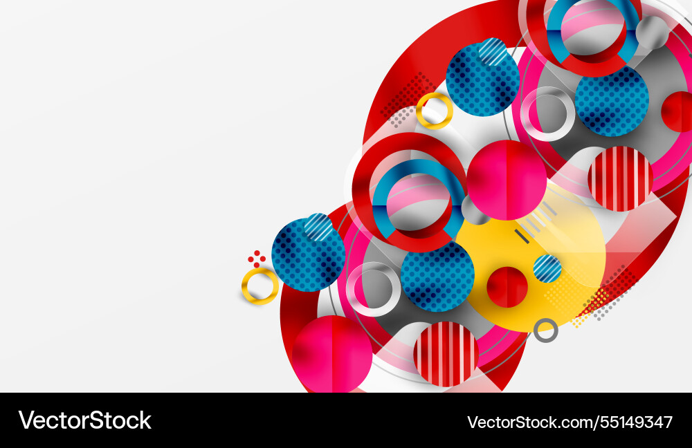 Abstract circle design with overlapping Vector Image