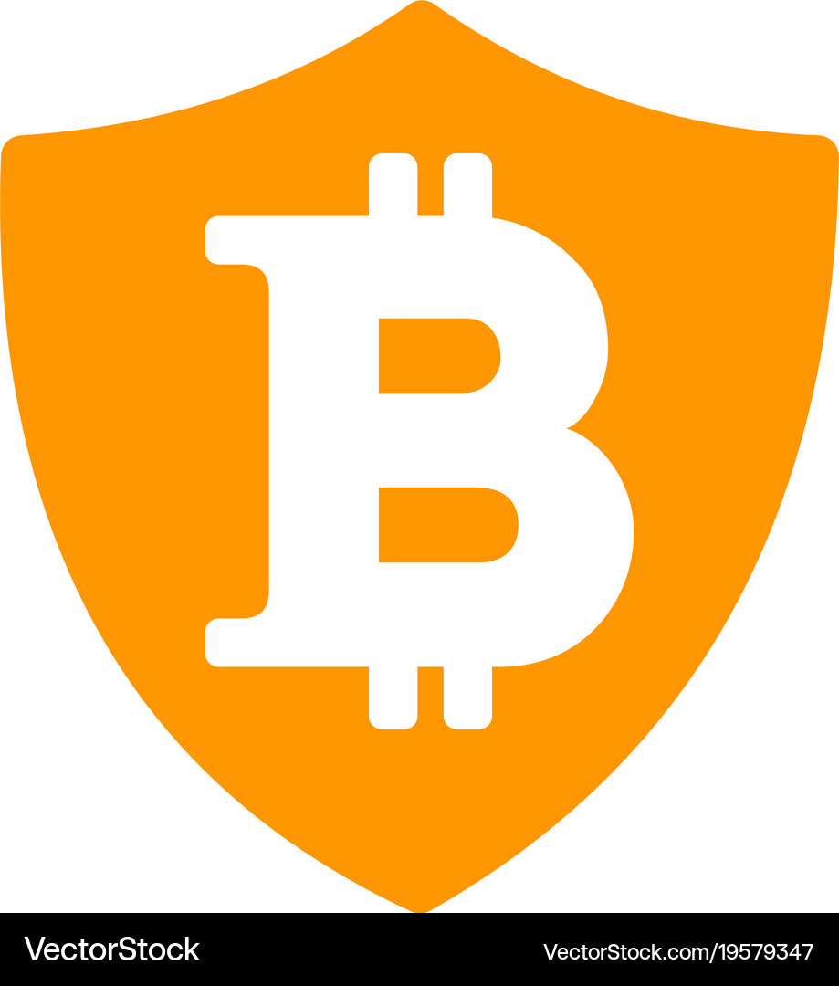 Bitcoin Shield Icon (19579347) – Royalty-Free Vector | VectorStock