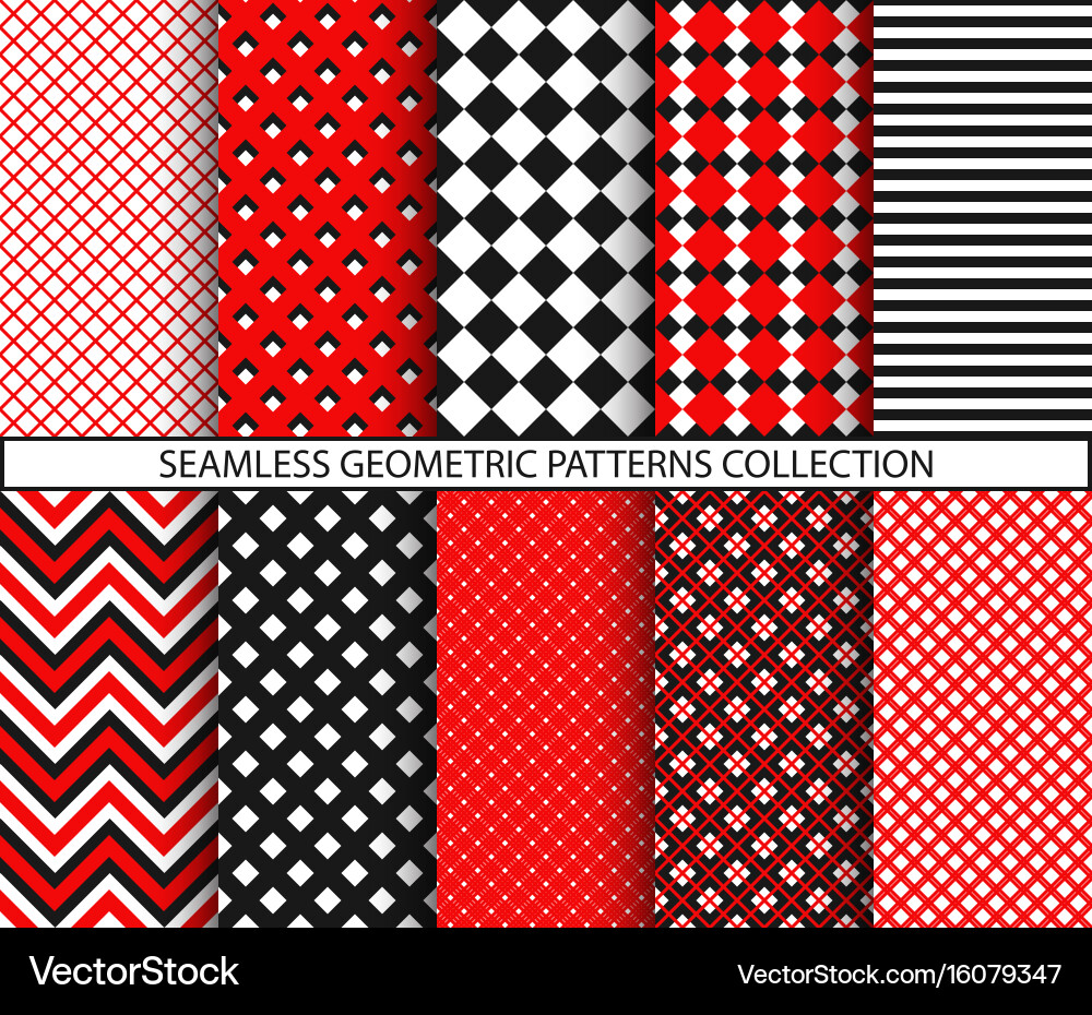 Geometric Chevron & Stripe Patterns vector image