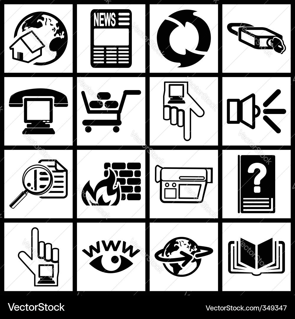 Internet web icon vector image