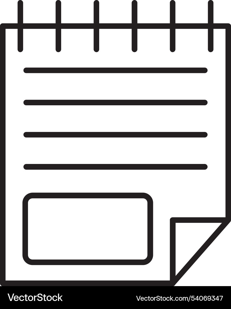 Note line icon design vector image