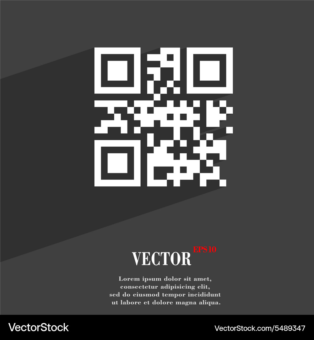 Qr code icon symbol flat modern web design Vector Image