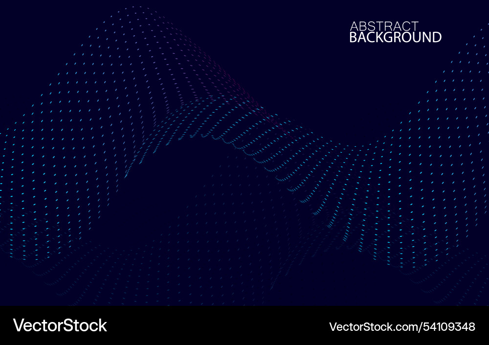 Abstract halftone wave dotted background ector Vector Image