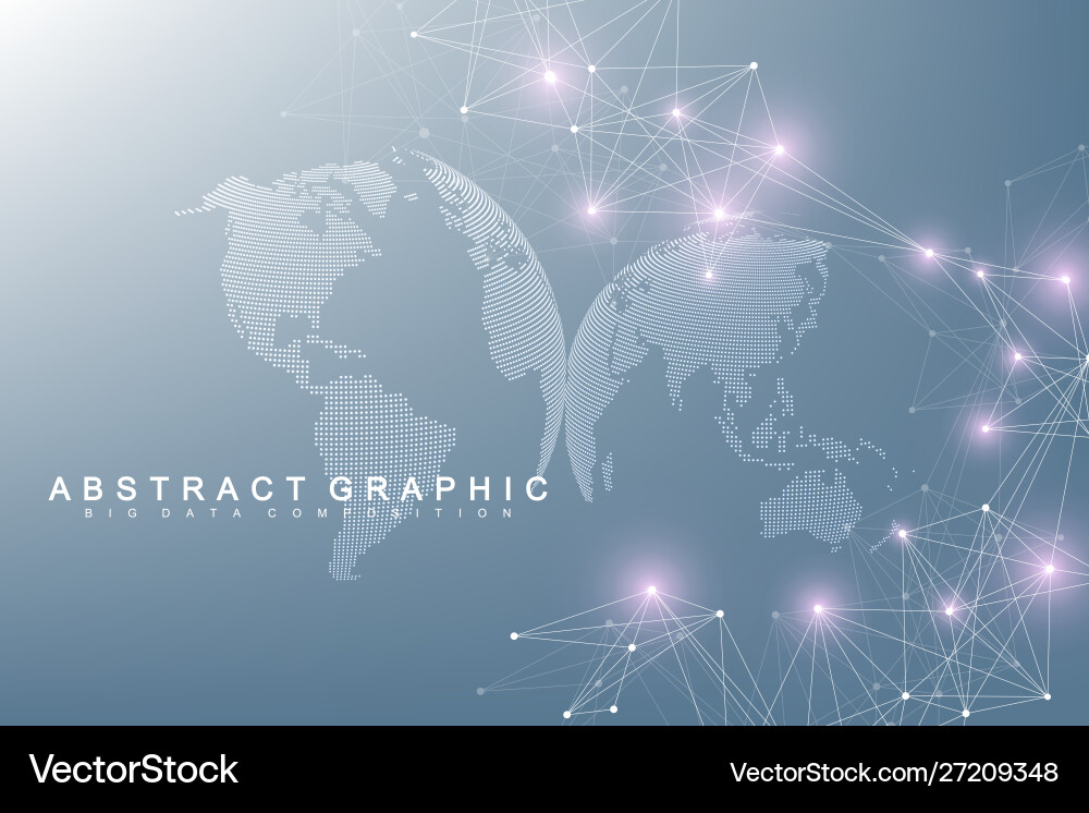 Big data visualization geometric abstract Big data visualization geometric abstract vector image