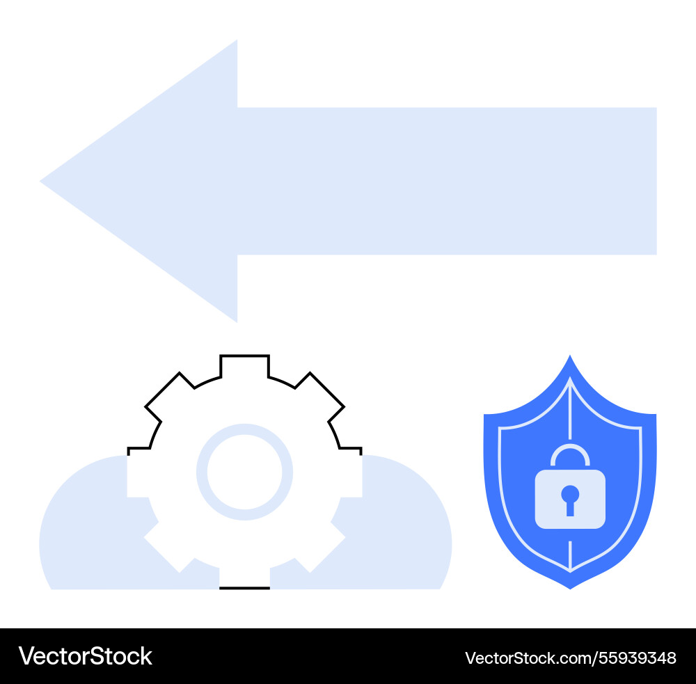 Data migration and security integration with cloud Data migration and security integration with cloud vector image