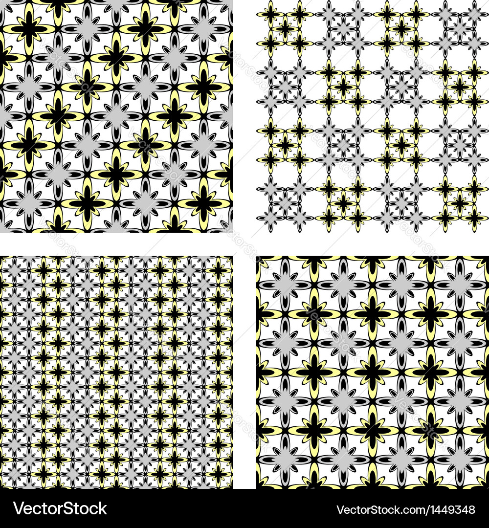 Design seamless pattern set Vector Image