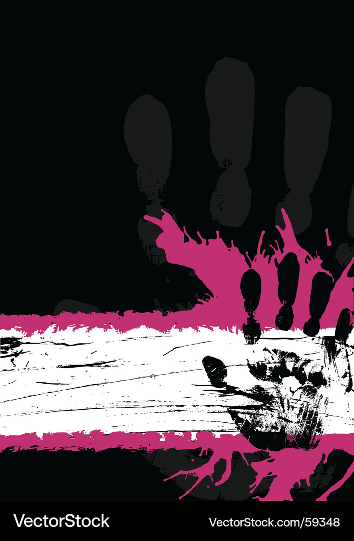 Hand Print Stop Banner Vector Image