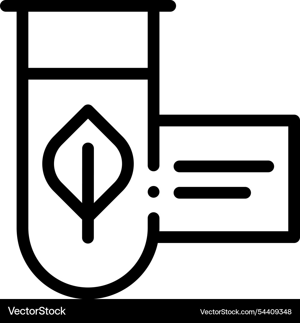 Leaf icon thin linear style design isolated Leaf icon thin linear style design isolated vector image