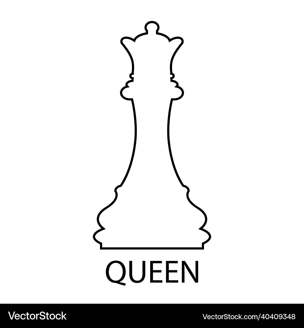 Queen chess piece vector image