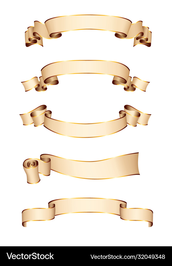 Realistic Long Ribbon Design Realistic ribbons Royalty Free Vector Image - VectorStock