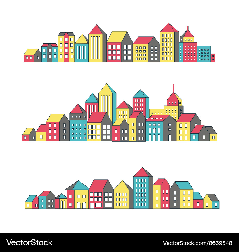 Set of linear vector image