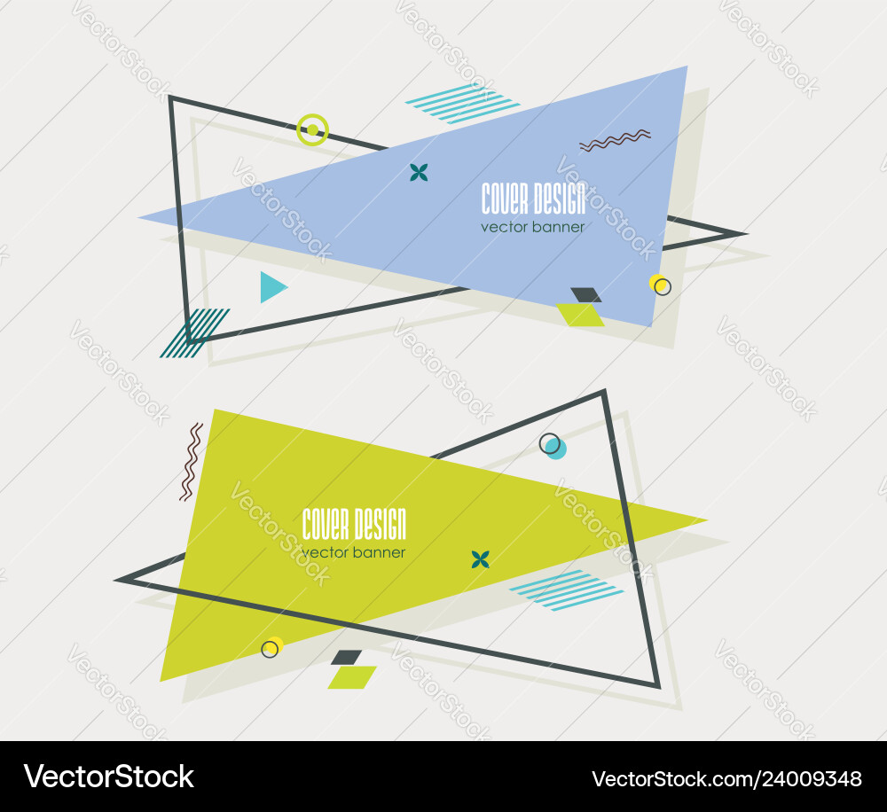 Web panel design with color frames Vector Image