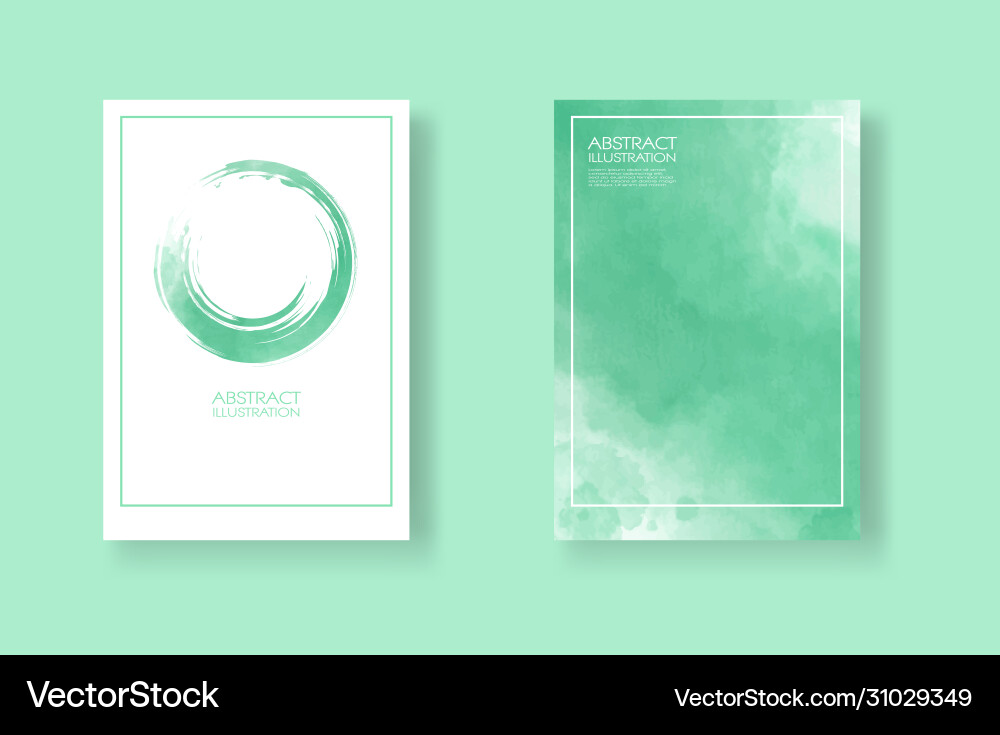 Cards with watercolor elements set hand drawn Cards with watercolor elements set hand drawn vector image