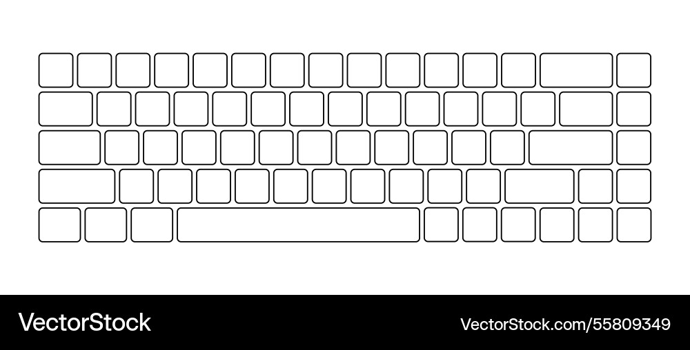 Computer Tastatur-Taste Layout Vorlage Computer Tastatur-Taste Layout Vorlage vektorbild