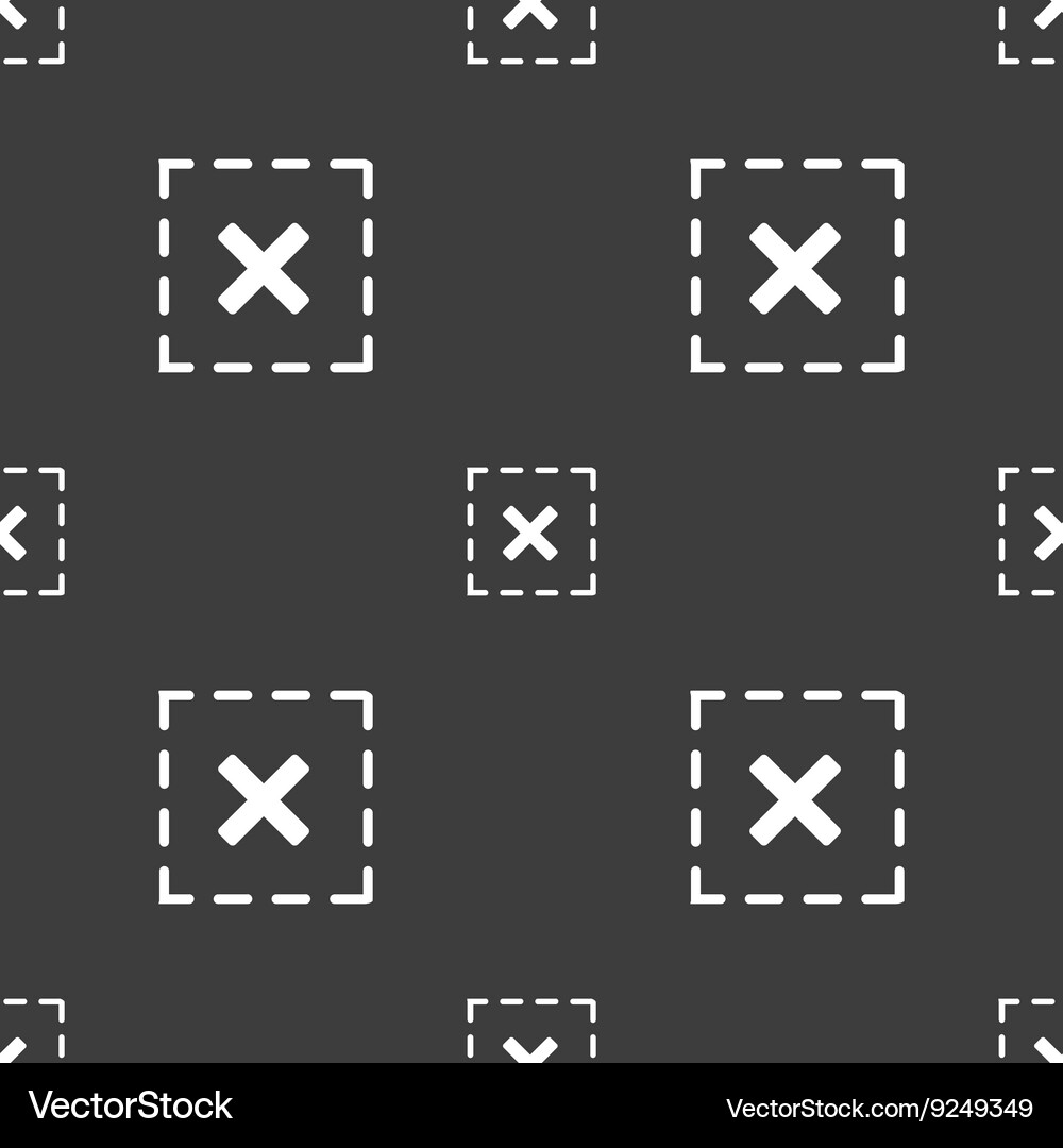 Cross in square icon sign seamless pattern Vector Image