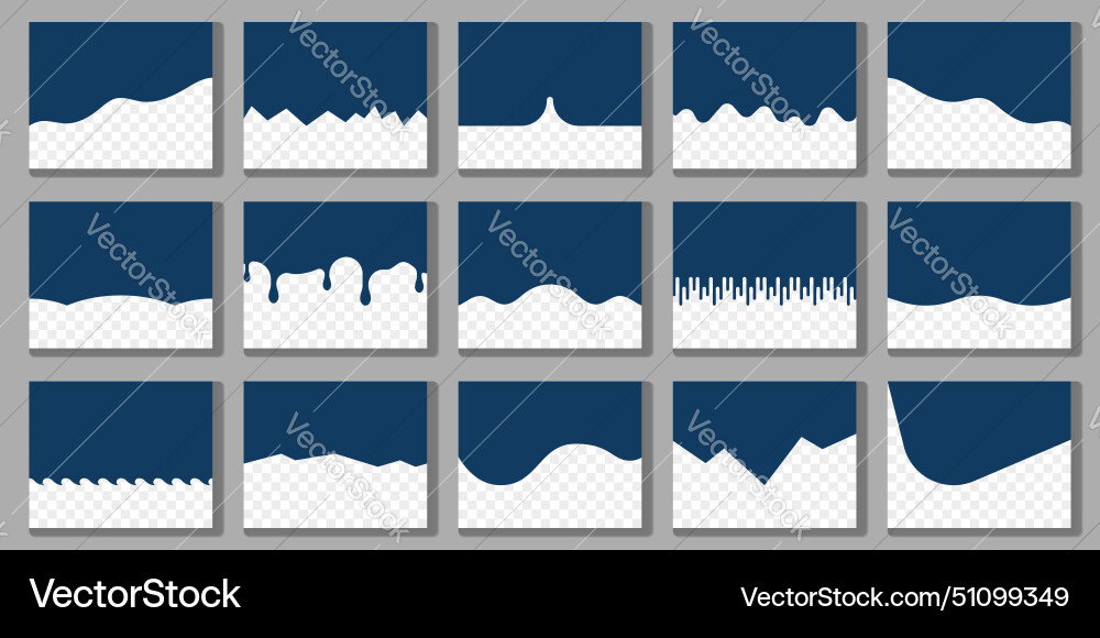 Divider shape for website top and page bottom set Divider shape for website top and page bottom set vector image