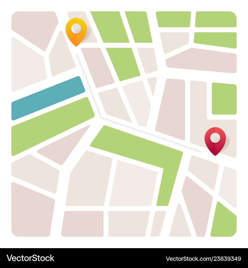 Navigationskarte mit Pinpointer Navigationskarte mit Pinpointer vektorbild