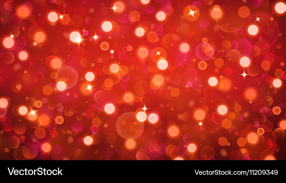 Sparkling Red Bokeh Background vector image