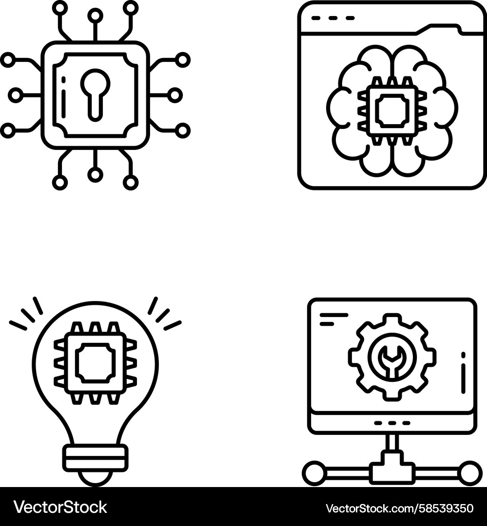 AI Icons - Setting & System Vector Image