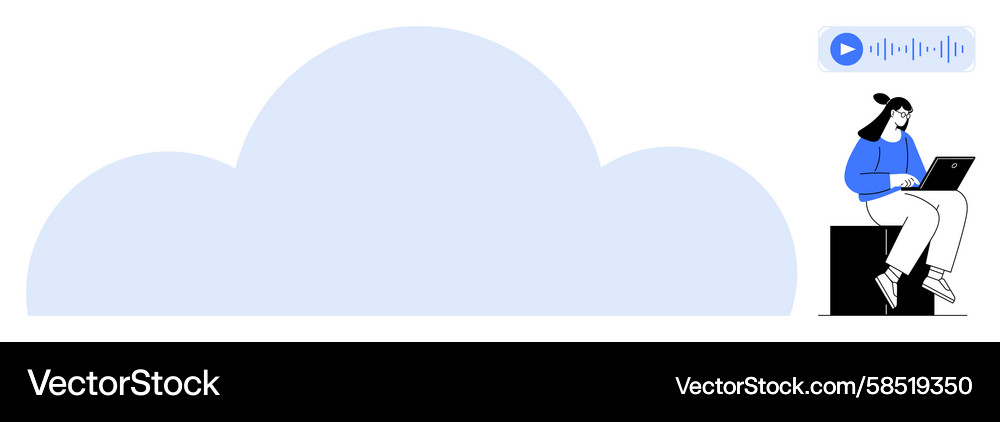 Cloud Computing & Productivity Vector Image