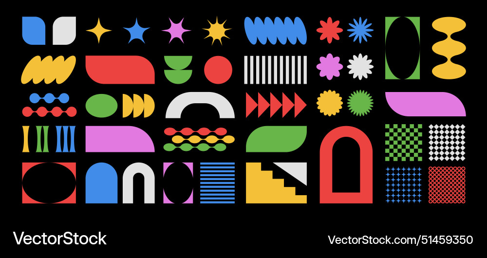 Set of abstract brutal shapes and forms Set of abstract brutal shapes and forms vector image